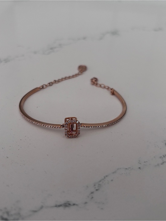 Swarovski Jewelry - Swarovski Rose Gold Crystal Halo Bangle Bracelet